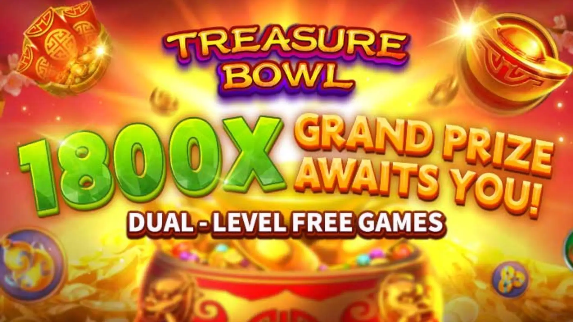 Multiplicadores Treasure Bowl 89k - 7777x Máximo com Tigela Dourada